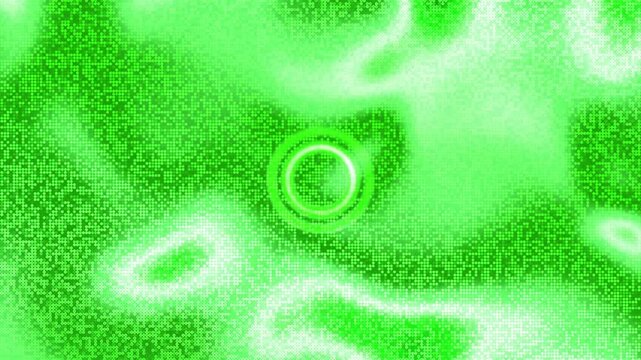 Abstract Green Energy Flow and Cellular Structure Animation.