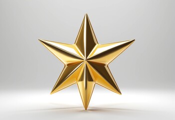 Obraz premium 3D gold star icon isolated on white background