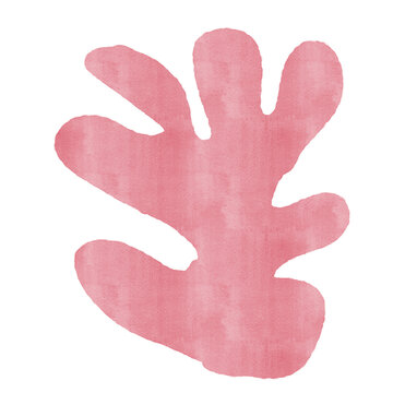 Pink Abstract Watercolour Shape