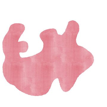 Pink Abstract Watercolour Shape