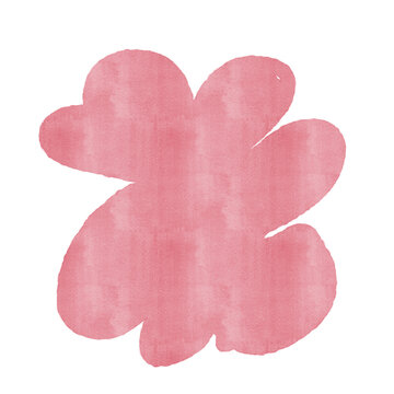 Pink Abstract Watercolour Shape