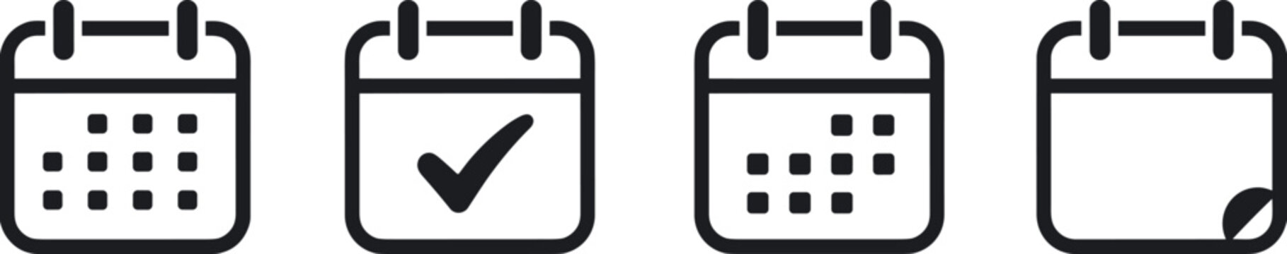 Calendar icons event planning scheduling appointments