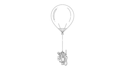 Astronaut and balloon: An astronaut floats gracefully through the air, buoyed by a vibrant balloon, representing the boundless possibilities of human exploration and dreams of flight.  © Abdul