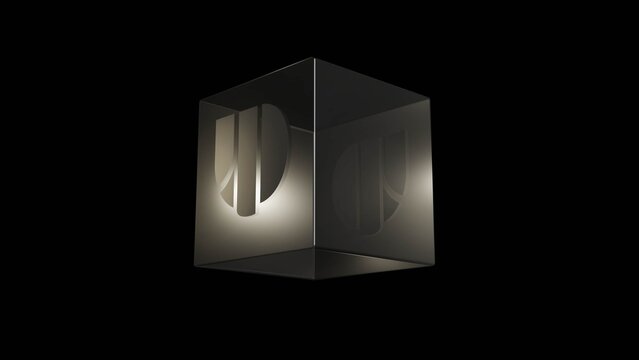 Modern 3D Glass Cube Logo Reveal