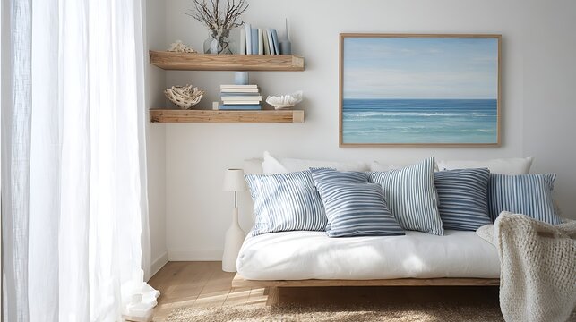 Marine Style Interior with White and Wood / 白と木材が調和したマリンスタイルの室内