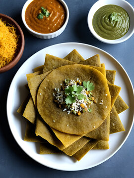 Crispy Spicy Nachni Pappad Made from Ragi and Fryums