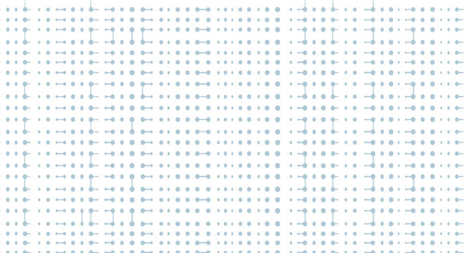Minimalist light blue circuit board or microchip pattern with nodes and connections on a clean white background for tech concepts.