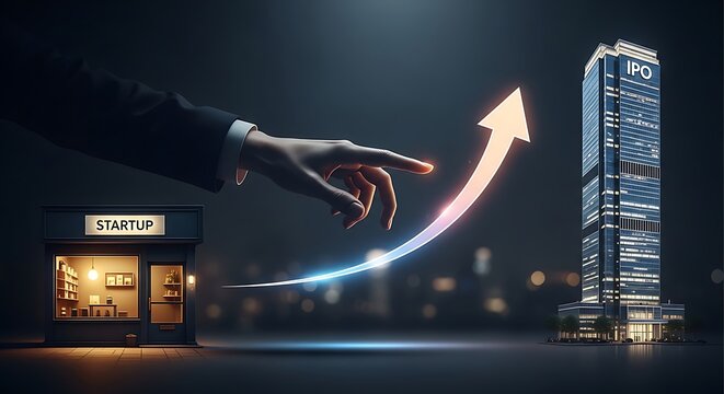 Startup growth to IPO success with upward trajectory