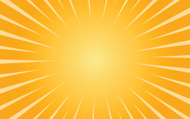 Fototapeta premium Abstract yellow wavy sunburst background with radiating lines