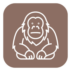 Orangutan Vector Icon © SAMDesigning
