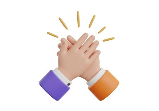 Two hands clasped together in a gesture of unity and cooperation.