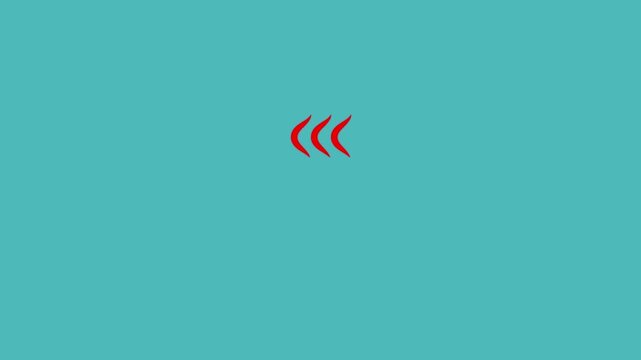 straight and curved smoke icon animated hot smoke icon coffee cup tea 2d 4k looping animated 4k video.