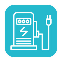 Vehicle Charging Vector Icon