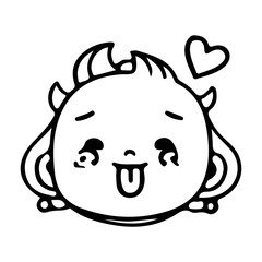 Cute Monster Face Sticker