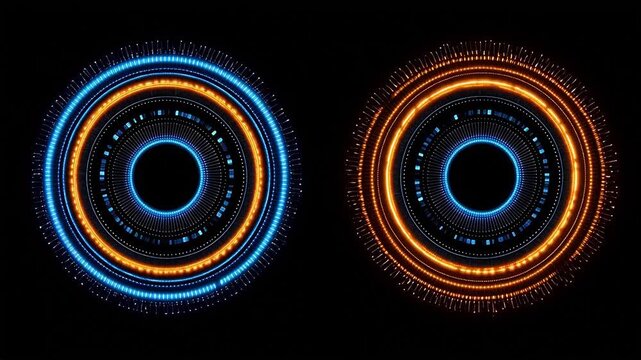 Abstract glowing circular patterns