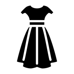 Evening Gown Vector Glyph Icon Design