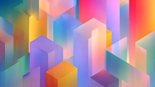 Abstract colorful geometric arrow pattern background with bright rainbow colors and seamless decorative vector design