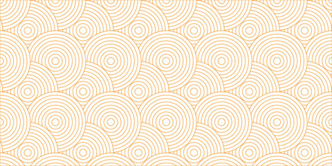 Fototapeta premium Modern abstract colorful circle line pattern background. Seamless design for banner and wave overlapping geometric wallpaper design.
