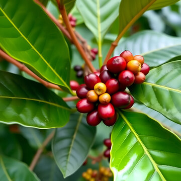 Coffea arabica, Arabica coffee, is a species of flowering plant in the coffee and madder family Rubiaceae. Green World Coffee Farm, North Shore, Oahu Hawaii