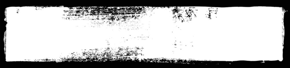 Obraz premium Distress edge border frame background. Rough grunge brush frame with distressed edges. Gritty horizontal border with eroded edges and sketchy texture overlay. Weathered rectangle outline bg