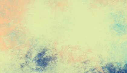 Naklejka premium Soft abstract watercolor paint strokes in pastel peach and blue