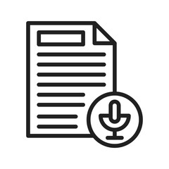 Obraz premium Transcription icon vector image. Suitable for mobile apps, web apps and print media.