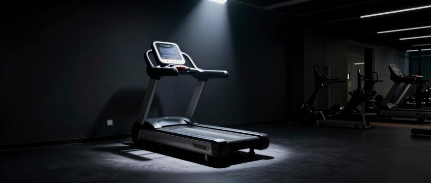 Modern Gym Interior with Treadmills