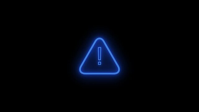 Neon Warning icon horizontal all the video danger alert sign symbol design Caution symbol horizontal all the video warning danger alert icon 