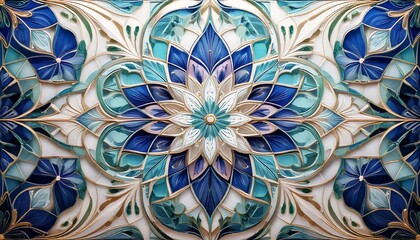 美しい幾何学模様のタイルパターン