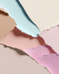 Vibrant paper textures in pastel colors.