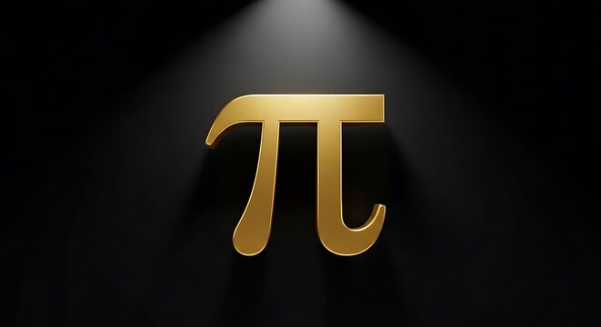 The pi symbol is shown in a spotlight