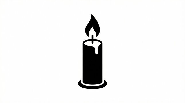 Candle Silhouette Icon