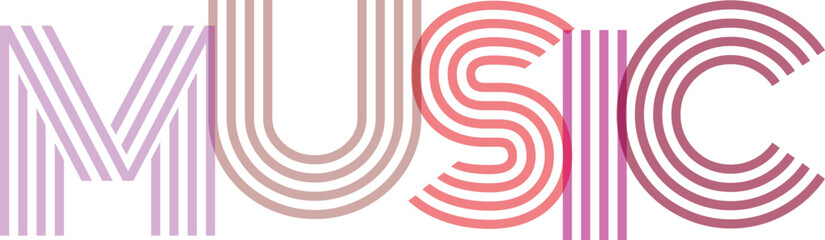 Abstract music typography design with harmonious lines and rhythmic circles, symbolizing artistic expression and modern sound visuals © Md Asif Shahnaoaz