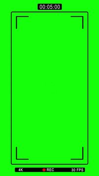 Vertical digital screen recorder with integrated time code and green background. Designed for mobile interface documentation. Suitable for tutorial projects.