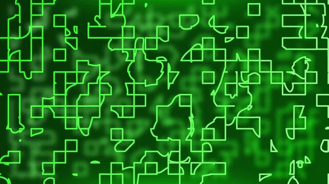 Green background with emerald abstract grid pattern overlayed. Suitable for elegant, modern, and minimalist design projects and presentations.