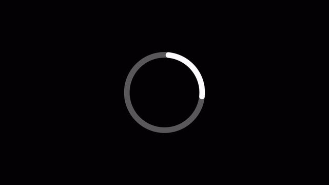 Circle loading animation with simple background, Circle loading icon, circle loading 4 k animation with alpha channel.