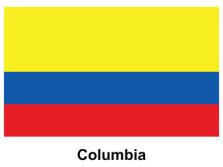 Fototapeta premium Colorful Flag of Colombia with Yellow, Blue, and Red Horizontal Stripes