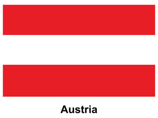 Obraz premium Austria Flag Icon with Horizontal Stripes Red and White Design