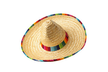 Fototapeta premium Colorful sombrero for festive occasions, isolated, PNG