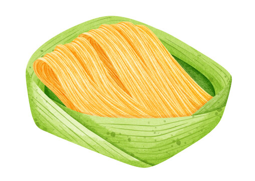 Assorted Thai Traditional Desserts &ndash; Foi Thong, Thong Yip, Thong Yod and Med Kanoon, Golden Auspicious Thai Sweets on Banana Leaf