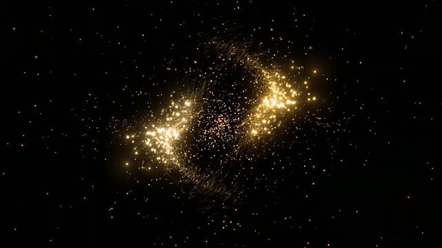 Colorful Futuristic Digital Spark Particle Flying Explosion Abstract Flow