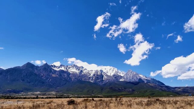 Majestic Yulong Snow Mountain Time Lapse Yunnan
