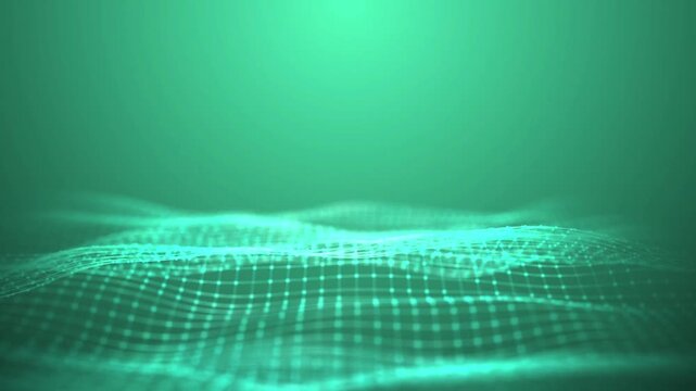 Abstract seamless loop of mesh topographic glowing Crypto currency big data block chain and digital technology concept