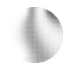 Abstract halftone dotted circle