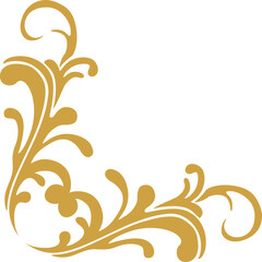 Golden Corner Flourish Ornament
