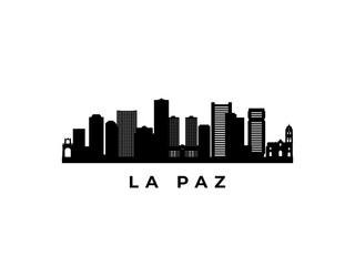 Obraz premium Vector La Paz skyline. Travel La Paz famous landmarks. Business and tourism concept for presentation, banner, web site.