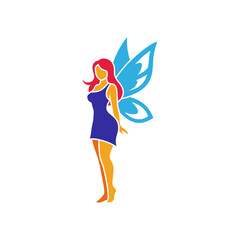 Small Blue Wing Fairy for Mobile Game Character Design