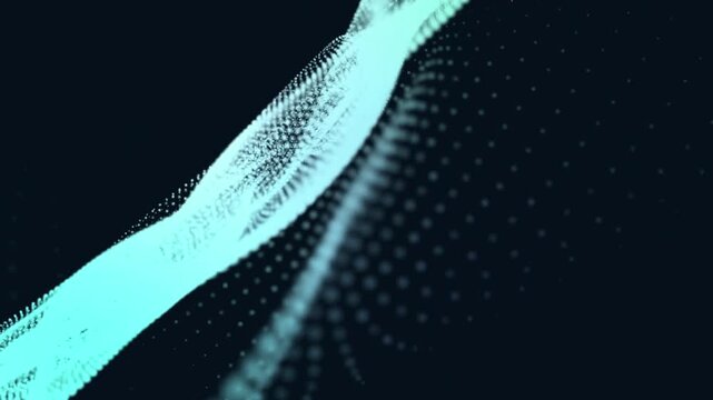 Beautiful abstract wave technology background digital wave effect with blue light corporate data internet concept