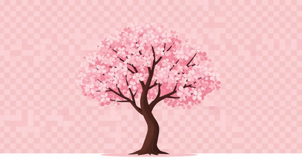 Obraz premium Pink Cherry Blossom Tree in Full Bloom