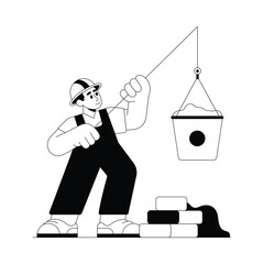 Labour Rope  vector illustration Eps 10 File     